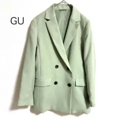 【GU】ミントグリーン ダブル テーラードジャケット S レディース