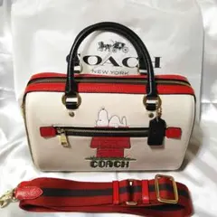 COACH PEANUTS スヌーピー ミニボストンバッグ 2WAY 未使用品