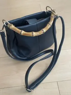 ショルダーバッグ バンブーハンドル　黒