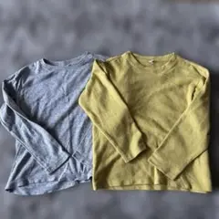 ユニクロ　長袖カットソー 2色セット 130