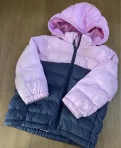 ユニクロ　キッズ 中綿　ジャケット ピンク ネイビー ジャンパー フード付き
