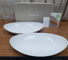 新品　未使用　たち吉　ゆらぎ　組鉢　柄違い　オーバル皿　パスタ皿　2枚　楕円皿のサムネイル