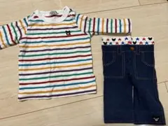 ミキハウス　ダブルビー　70 ロンT ズボン　70〜80