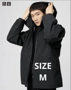 UNIQLO C ブロックテックパーカー Sサイズ ブラック - メルカリ
