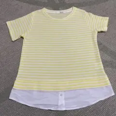 シューラルー　トップス　ボーダー　黄色　白