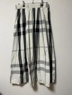 コカ　チェック柄ロングスカート　F ウエストゴム