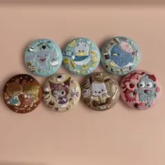 サンリオ刺繍缶バッジ 7個セット