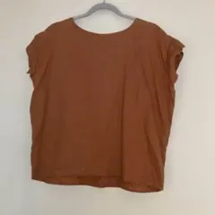 earth_eco_loco リネン　後ろ重ねシャツ　ブラウス