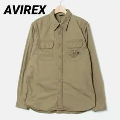 AVIREX アヴィレックス ロゴプリント 長袖 ファティーグシャツ 美品のサムネイル