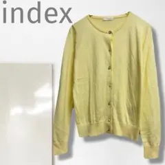 k3【インデックス】カーディガン/羽織り 丸首 黄色 着回し 上品 柔らかい 楽