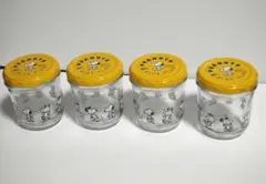 アヲハタ　ピーナッツバター　スヌーピー 空きガラス瓶 4個セット