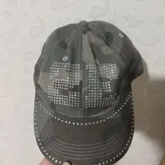 迷彩 ストーン付き キャップ