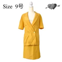 セットアップ スーツ 半袖 テーラード ジャケット スカート レディース 9号