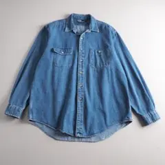 ラルフローレン　デニムシャツ　ダブルポケット　ビッグサイズ　美品