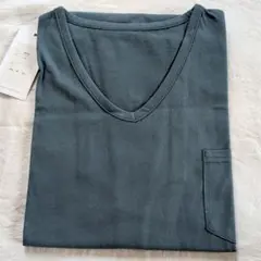 zootie Vネック ポケットTシャツ ブルーグレー　Ｌ〜ＬＬのサムネイル