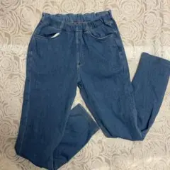 無印良品　140 レギンスパンツ　デニム ブルー ウエストゴム ボトムス