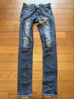 GYDA ダメージ加工 スキニージーンズ