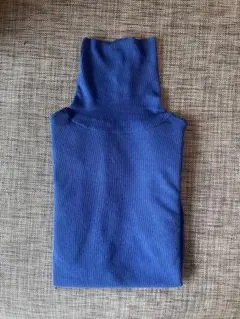 ソージュ SOEJU カシミヤ混タートルネックカットソー BLUE ブルー