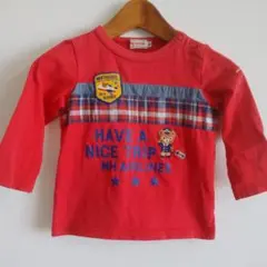 Mikihouse 赤 長袖Tシャツ