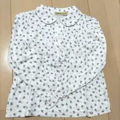 ファミリア　f.dash 花柄 長袖シャツ ホワイト