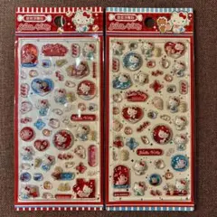 正規品海外限定　ハローキティ立体シール　ぷくぷくシール　サンリオ硬いシール2枚