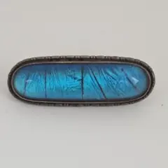 【英国製】ヴィンテージ モルフォ蝶 ブローチ 925 シルバー アールデコ風