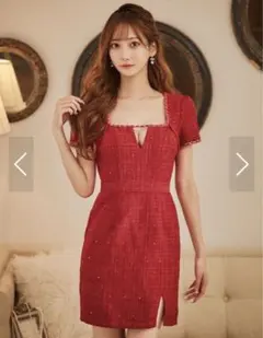 Jewels ツイードミニドレス