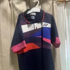 YONEX ポロシャツ M ネイビー/ピンク