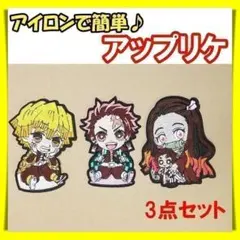 鬼滅の刃　刺繍　アップリケ　ワッペン　3点セット キャラクター