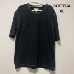 ボッテガ・ヴェネタ ブラック Tシャツ グリーンステッチ　5分袖　XLのサムネイル