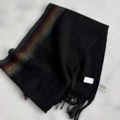 ✨美品✨ポールスミスカシミヤ100%マフラー　黒　mr936のサムネイル