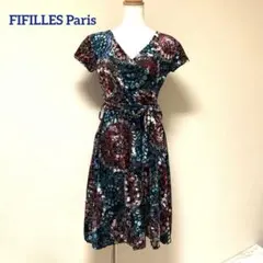 FIFILLES Paris フィフィーユ ＊ ベロア ワンピース ストレッチ