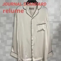 ジャーナルスタンダード　レリューム　ベージュ　サテン長袖シャツ　ブラウス　光沢のサムネイル