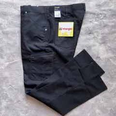 未使用 Wrangler ブラック カーゴパンツ ワーク ノータック 軽量 春夏