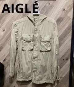 AIGLÉ ベージュ マウンテンパーカー XL
