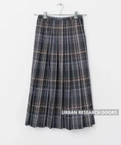 URBAN RESEARCH DOORSカラーチェックプリーツスカート Ｍのサムネイル