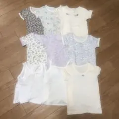 90 6枚セットおまけ3枚付き 肌着 下着 女児 半袖 綿100%  洗い替え