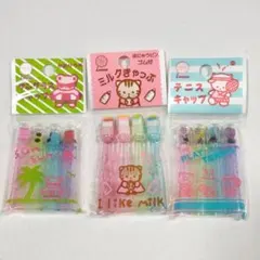 ■ 昭和レトロ ファンシー 鉛筆キャップ3個セット レモン社 ■のサムネイル