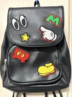 ディズニー刺繍の黒バックパックのサムネイル