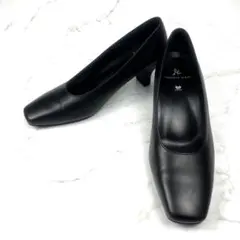 【未使用級】ワコール SUCCESS WALK スクエアトゥ パンプス 黒24
