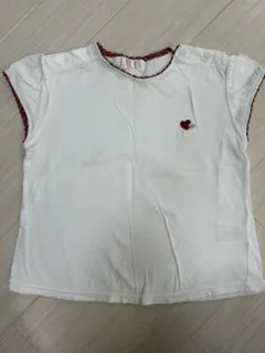 ELLE ハート刺繍 Tシャツ ホワイト