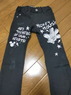 美品 BABYDOLL ベビードール ミッキー ダメージ 長ズボン 100