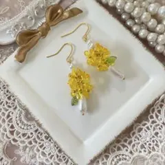 ☆❤️ 金木犀 ピアス イヤリング ハンドメイド 261028