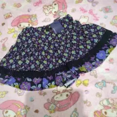 アナスイミニ　キュロット花柄スカート サイズ110 紫系 新品未使用タグ付き