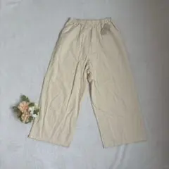 新品タグ付き✨［Samansa Mos2］ワイドパンツ(F)/綿、麻使用