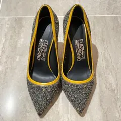 【美品】フェラガモ Ferragamo パンプス ツイード 24㎝のサムネイル