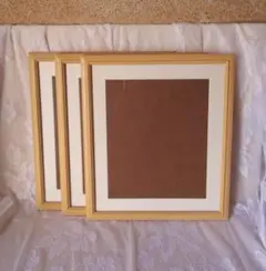 木製額縁　３個セット　フォトフレーム　４切　送料込み