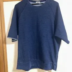 GU デニム色ラグランスリーブ Tシャツ M