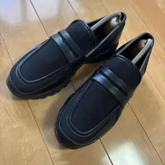 VIBRAM×OPENING ACT メッシュ×リアルレザーローファースニーカー