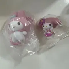 みんなでバカンスフィギュア カラフルカラビナマスコットチャーム　マイメロディ